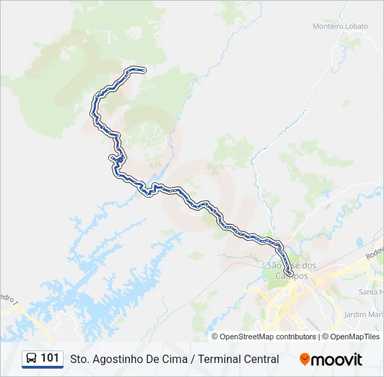 101 Bus Line Map