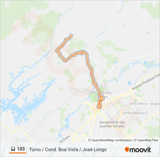103 Bus Line Map