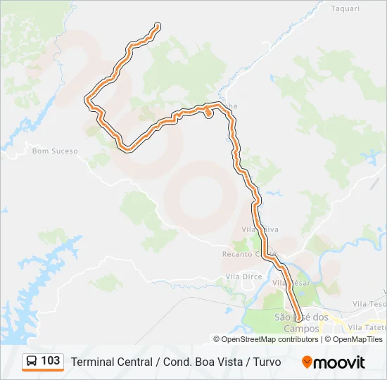 103 Bus Line Map