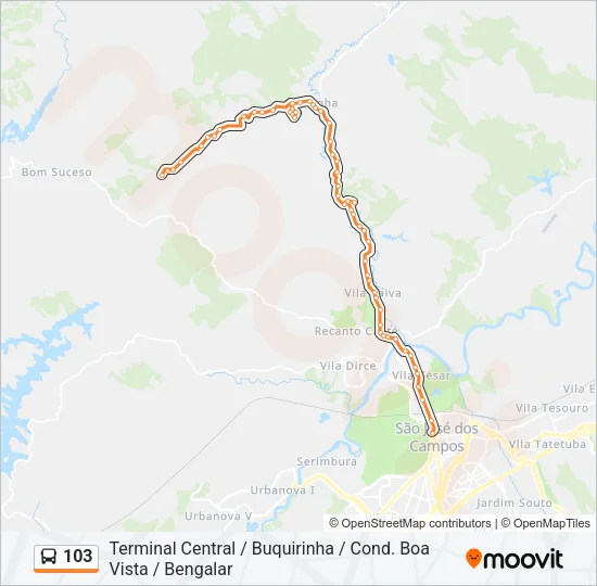 103 Bus Line Map