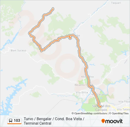 103 Bus Line Map