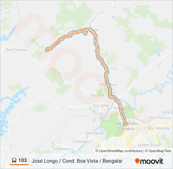 103 Bus Line Map