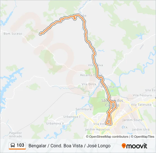 103 Bus Line Map