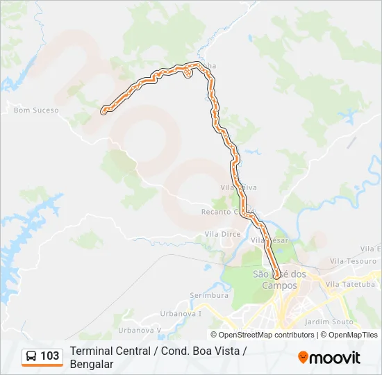 103 Bus Line Map