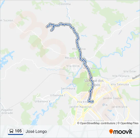 105 Bus Line Map