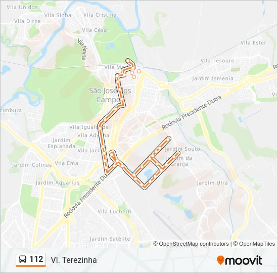 112 Bus Line Map