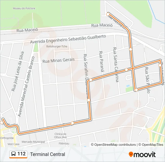 112 Bus Line Map