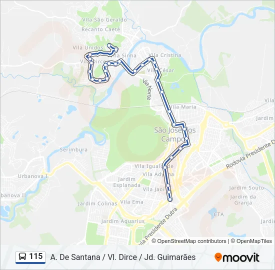 115 Bus Line Map