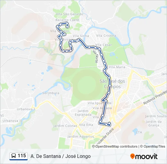 115 Bus Line Map