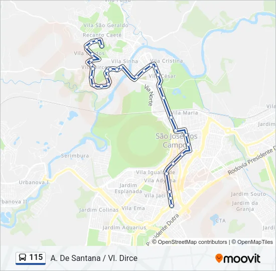 115 Bus Line Map