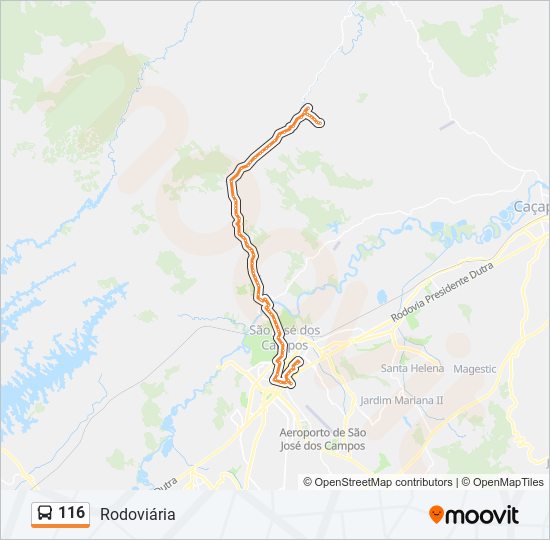 116 bus Line Map