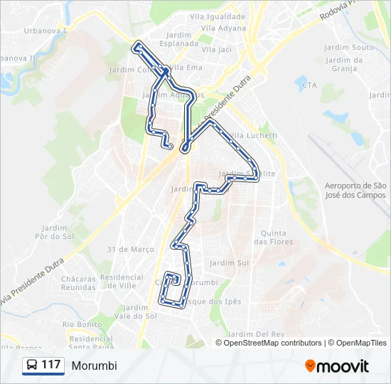 117 Bus Line Map