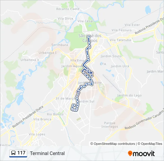 117 Bus Line Map