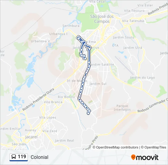 119 Bus Line Map
