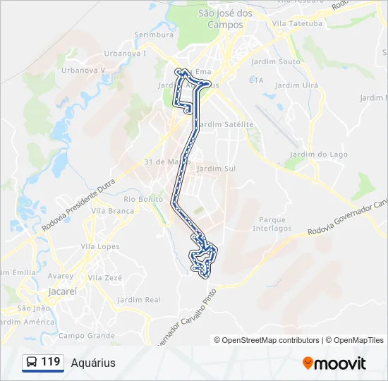 119 Bus Line Map