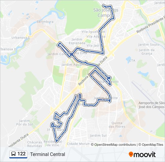 Bus 122 Route Map 122 Route: Schedules, Stops & Maps - Terminal Central (Updated)