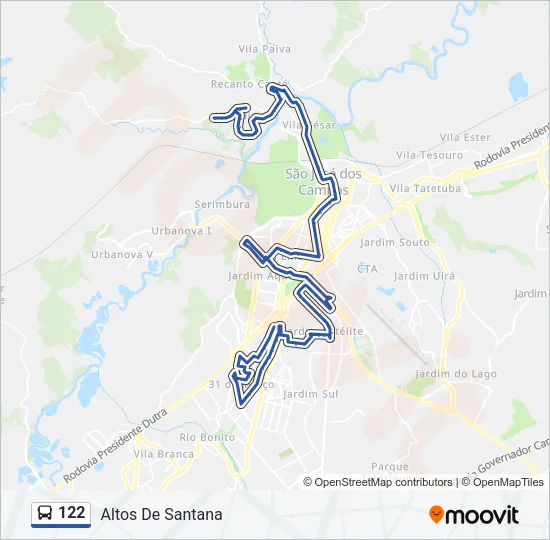 122 Bus Line Map