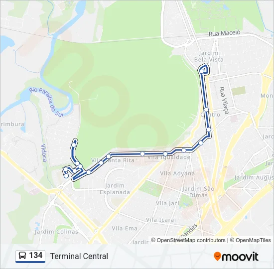 134 Bus Line Map