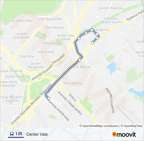135 Bus Line Map