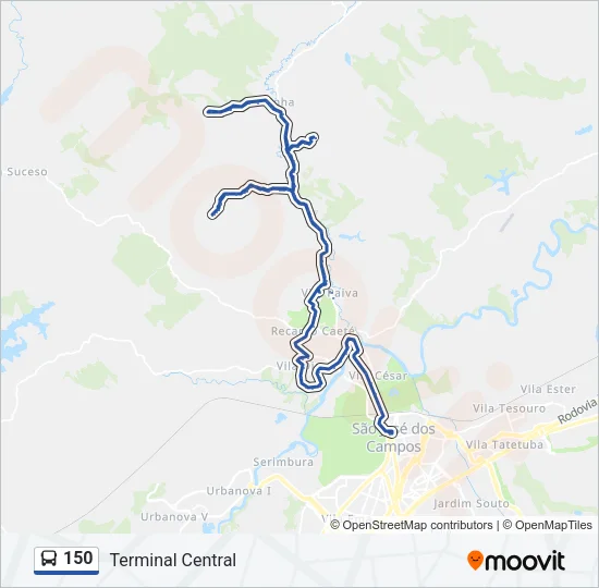 150 Bus Line Map