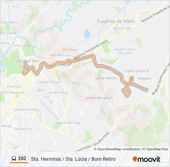202 Bus Line Map