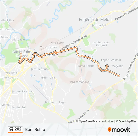 202 Bus Line Map