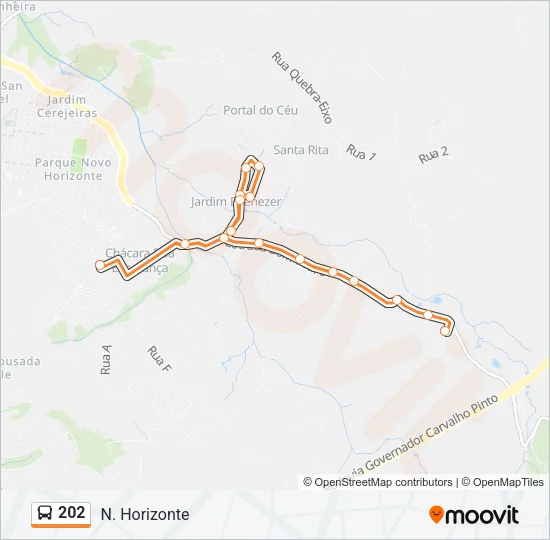 202 Bus Line Map