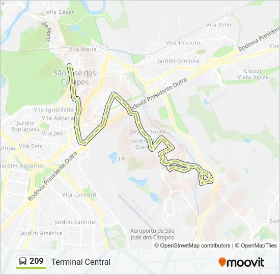 209 Bus Line Map
