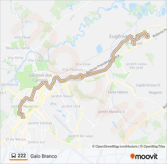 222 Bus Line Map