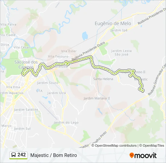 242 Bus Line Map