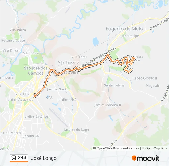 243 Bus Line Map
