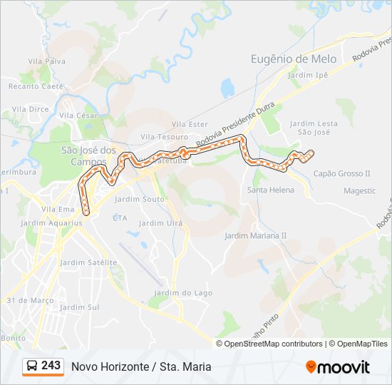 243 bus Line Map