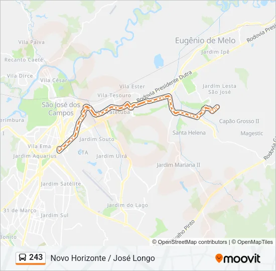 243 Bus Line Map