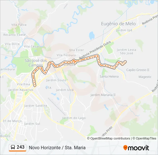 243 Bus Line Map