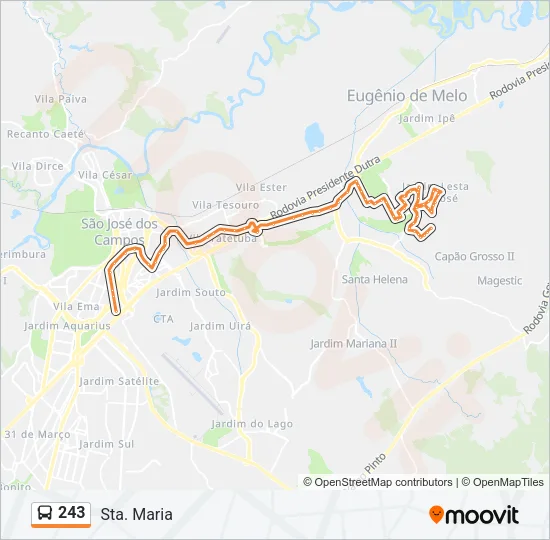 243 Bus Line Map