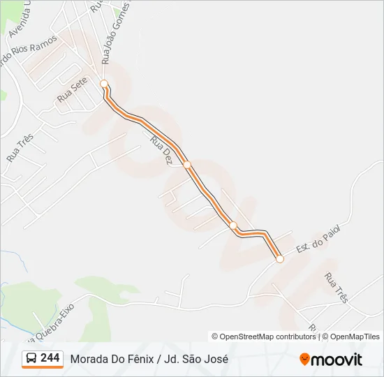 244 Bus Line Map