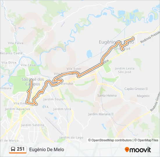 251 Bus Line Map