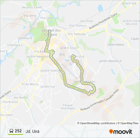 252 Bus Line Map