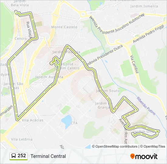 252 Bus Line Map