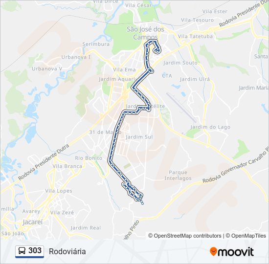 Rota da linha 71a: horários, paradas e mapas - Rodoviária [Via Vale  Paraíso] (Atualizado)