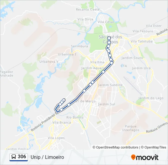 306 Bus Line Map