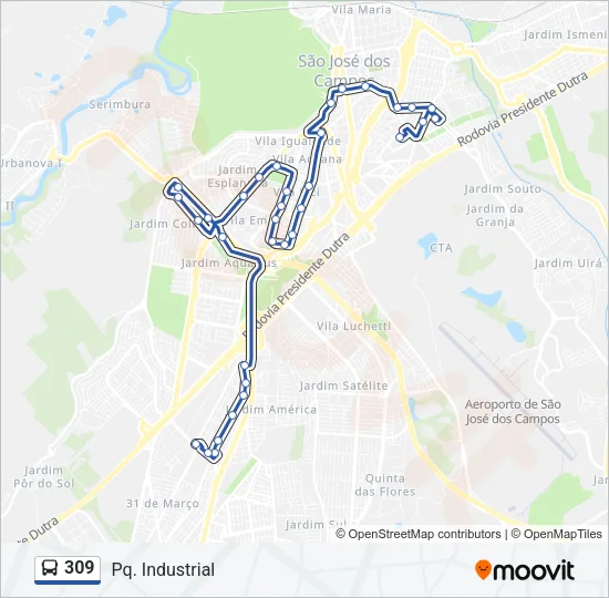 309 Bus Line Map