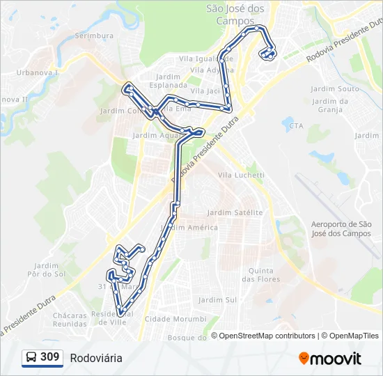 309 Bus Line Map