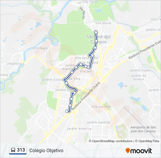 313 Bus Line Map