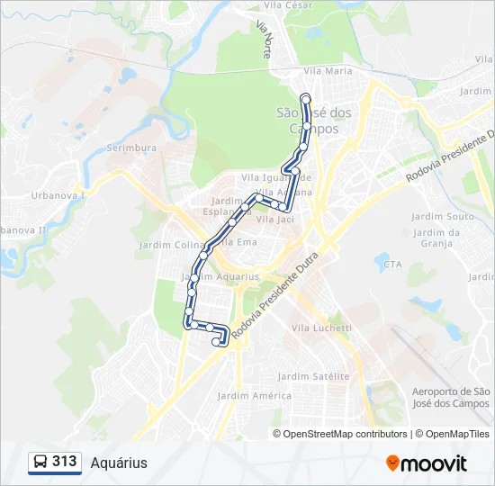313 Bus Line Map