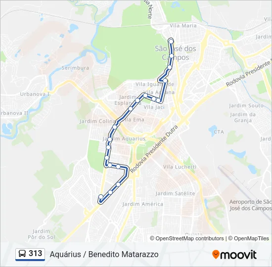 313 Bus Line Map