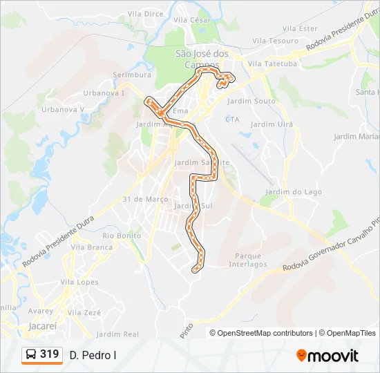 319 Bus Line Map