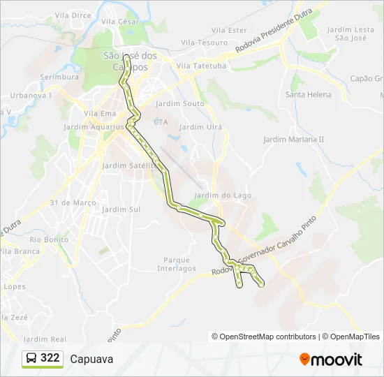 322 Bus Line Map