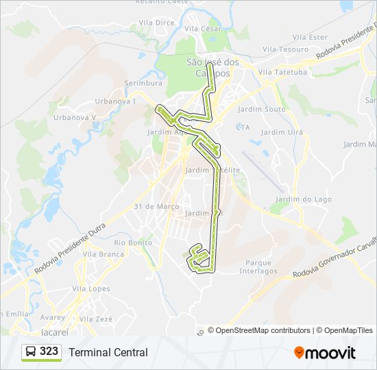 323 bus Line Map