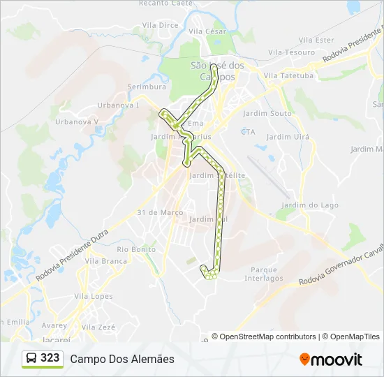 323 Bus Line Map